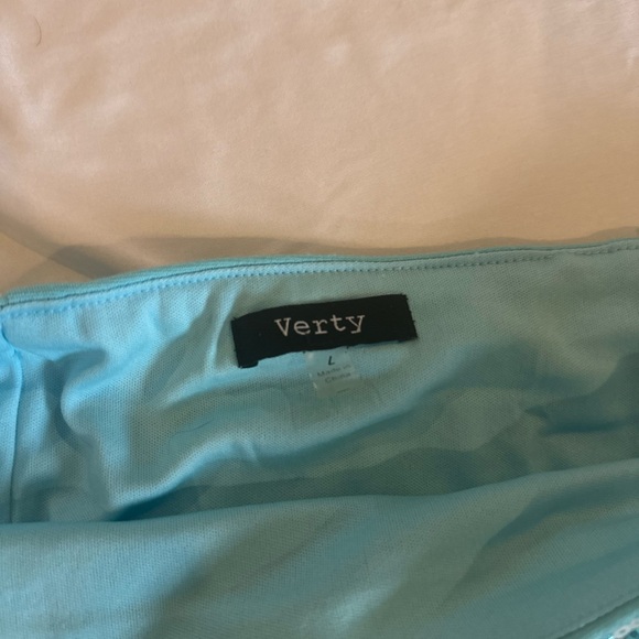 Verty Teal and Silver Patterned Mini Skirt - Picture 4 of 4